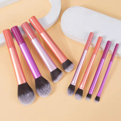 8Pcs Pro Makeup Brush Set - Soft, Premium Synthetic Hair, Cruelty-Free, Easy to Clean, Foundation, Blush, Eyeshadow, Cosmetic