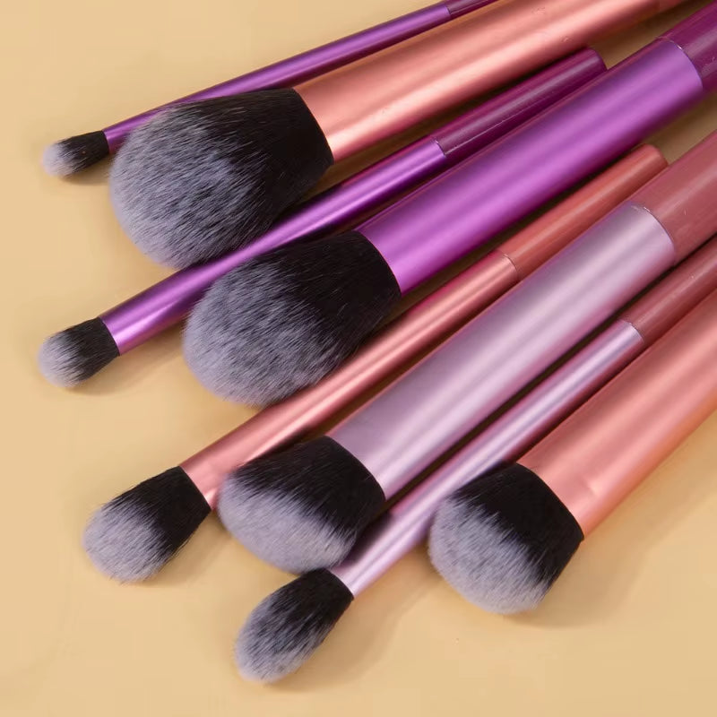 8Pcs Pro Makeup Brush Set - Soft, Premium Synthetic Hair, Cruelty-Free, Easy to Clean, Foundation, Blush, Eyeshadow, Cosmetic